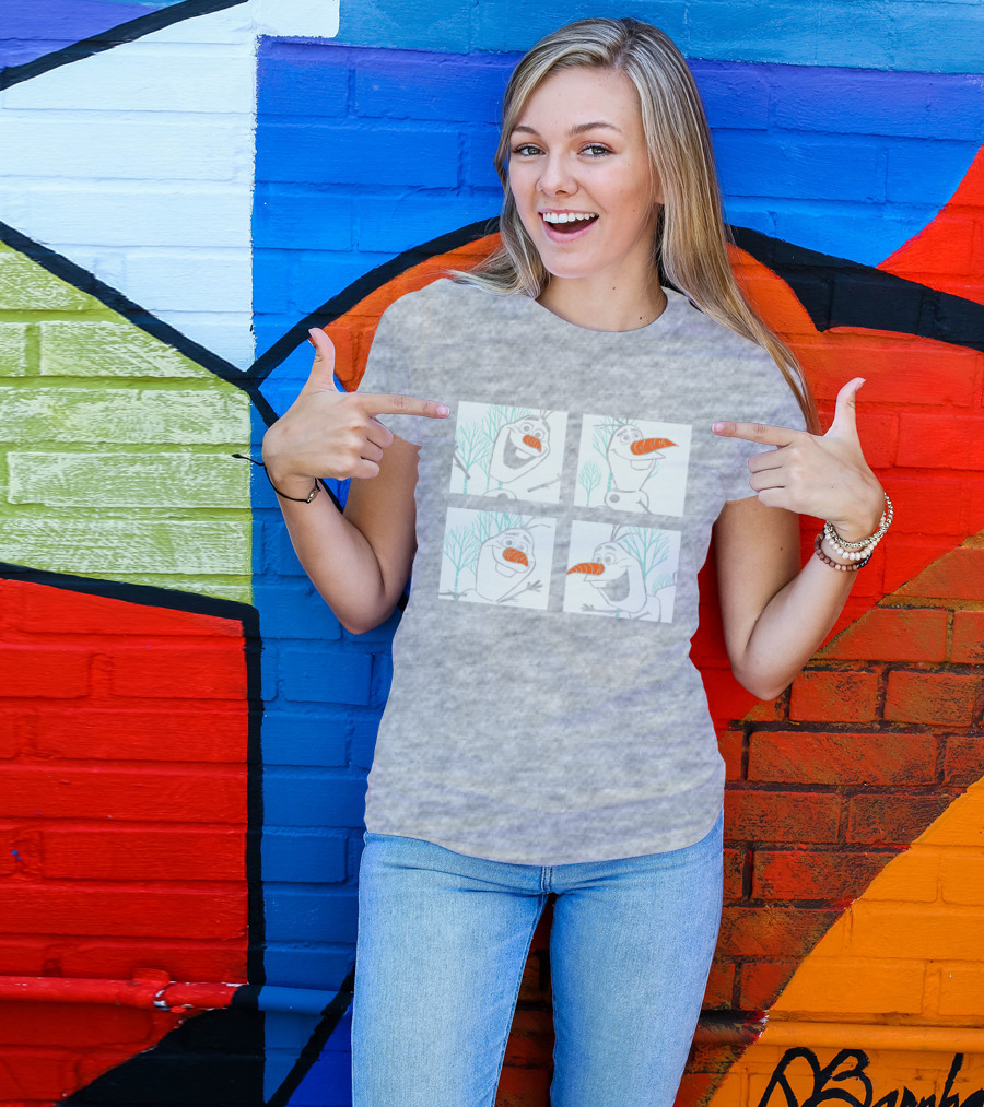 Frozen 2 Olaf Character Panels Winter Scenes T-Shirt
