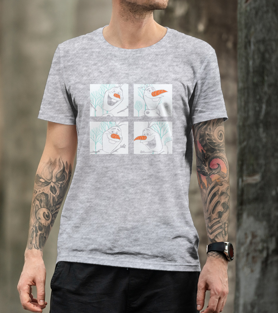 Frozen 2 Olaf Character Panels Winter Scenes T-Shirt