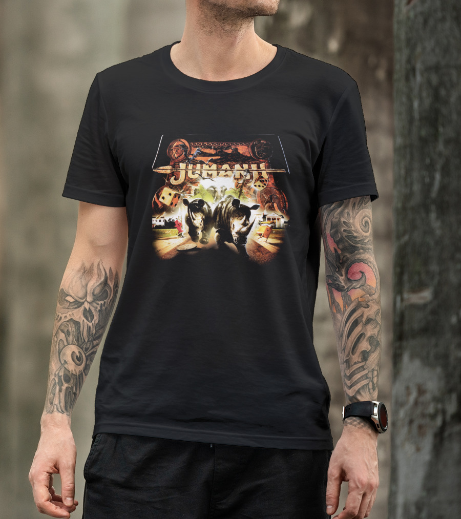 Jumanji Stampede Dice Adventure Classic Movie Scene T-Shirt
