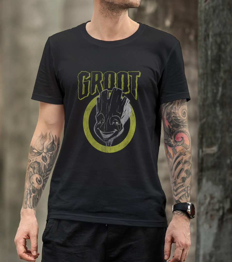 Groot Guardians Of The Galaxy Marvel Dark T-Shirt
