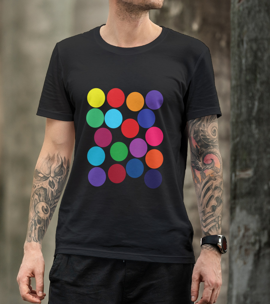 Color Blind Glasses First Time Rainbow Dots T-Shirt