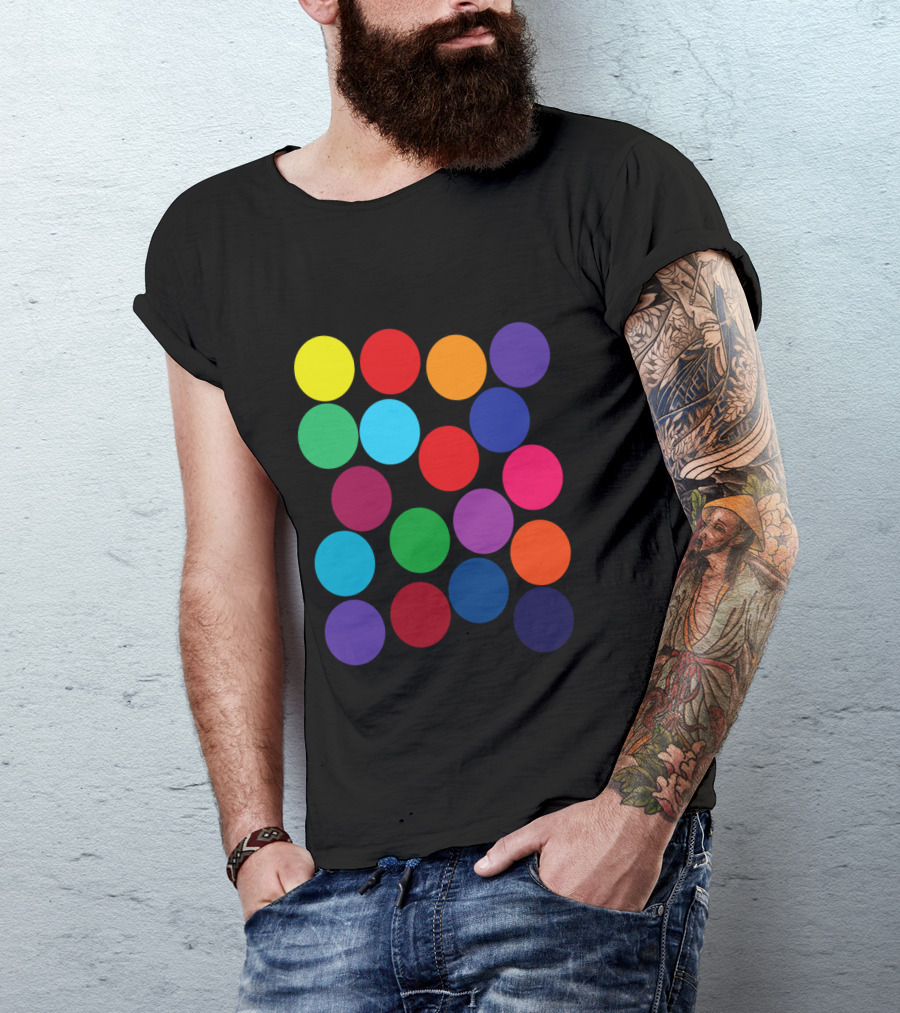 Color Blind Glasses First Time Rainbow Dots T-Shirt