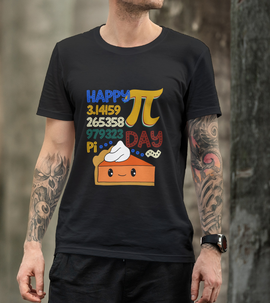 Happy Pi Day Kawaii Pumpkin Pie 3.14159 Vintage Math T-Shirt