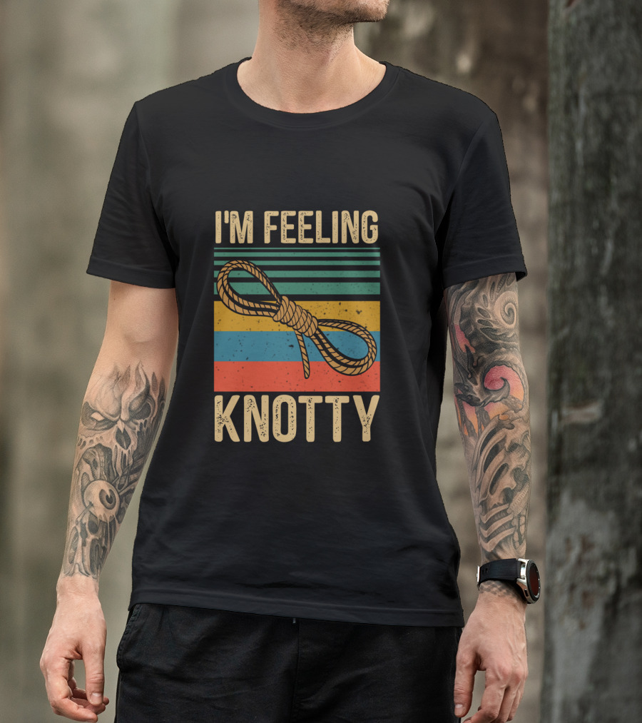 I'm Feeling Knotty Rope Vintage Stripes T-Shirt