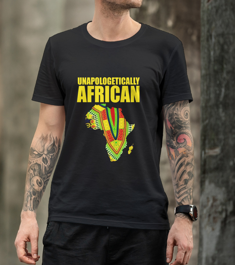 Unapologetically African Melanin Pride Kente Map T-Shirt