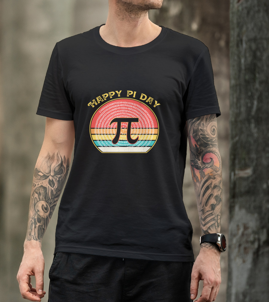 Happy Pi Day Vintage Retro Numbers Pi T-Shirt