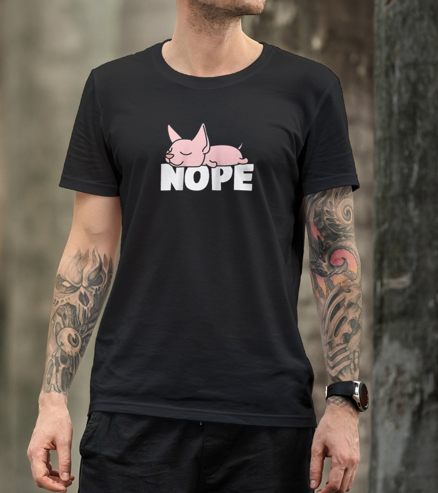 Nope Napping Cat Funny Lazy Cats Lover T-Shirt