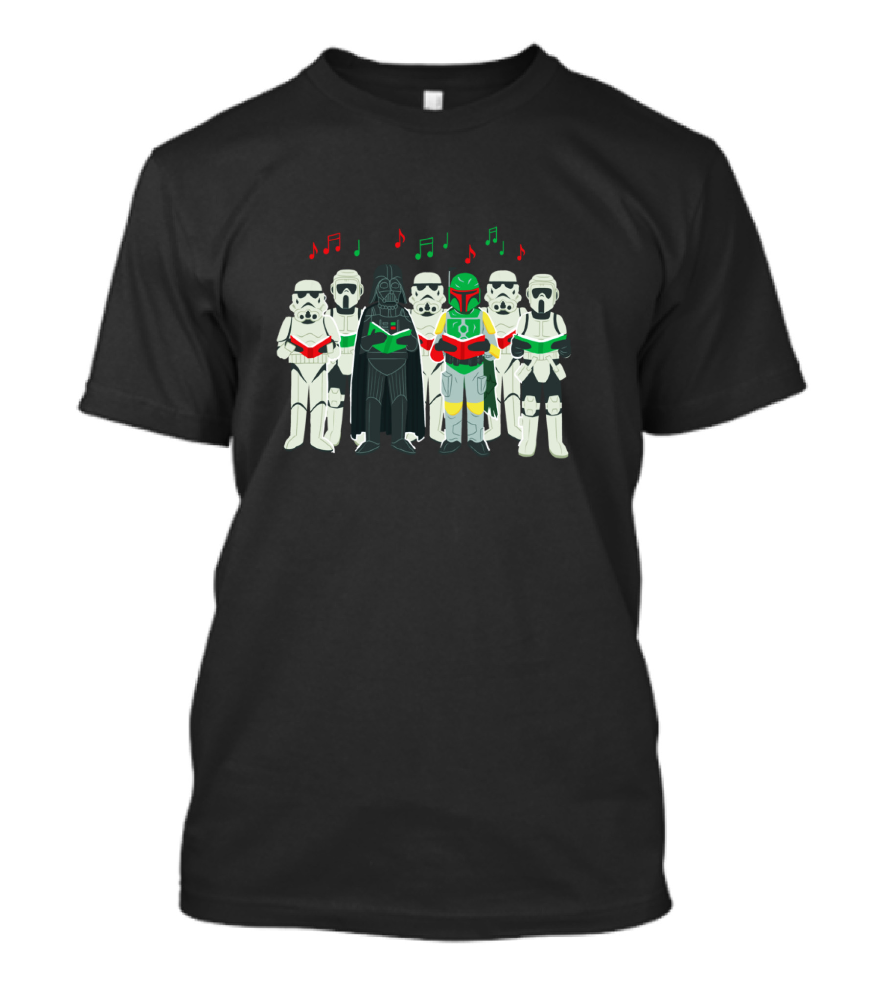 Star Wars Darth Vader And Stormtroopers Sithmas Choir Holiday Caroling T-Shirt