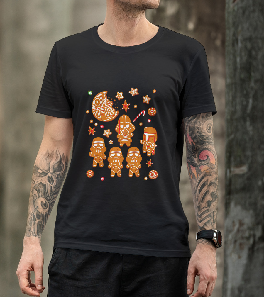Star Wars Galactic Empire Holiday Gingerbread Cookies Stormtrooper Vader Festive T-Shirt