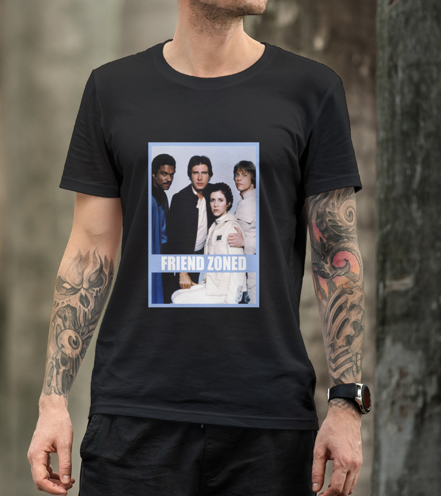 Star Wars Friend Zoned Han Luke Leia Lando T-Shirt