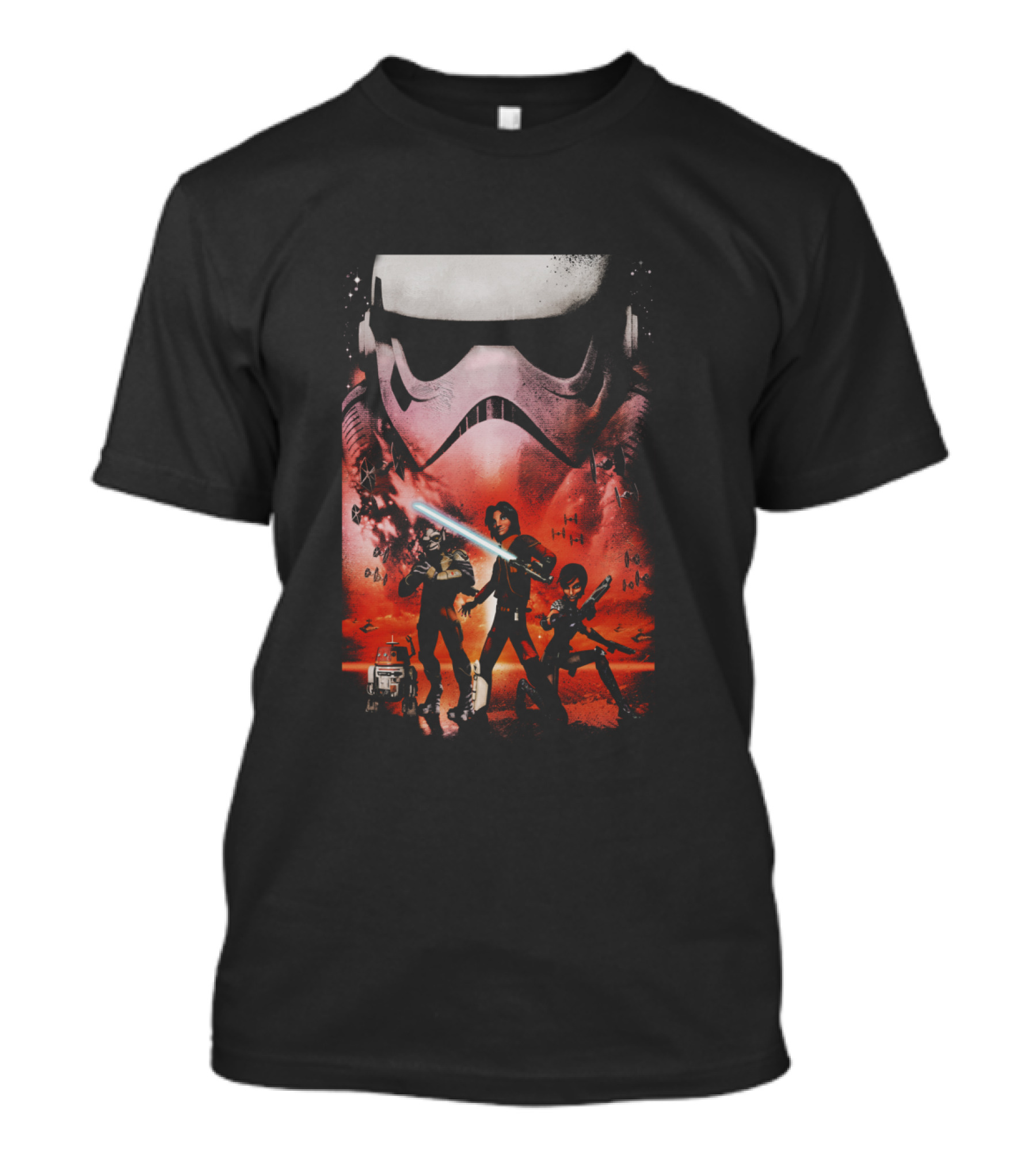 Star Wars Rebels Ghost Crew Stormtrooper Ezra Sabine Zeb Chopper T-Shirt
