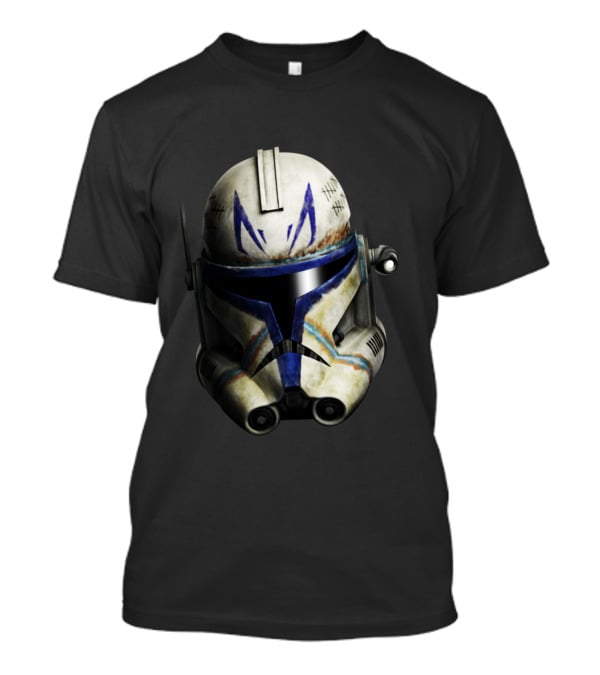 The Clone Wars Captain Rex Helmet Big Face Star Wars T-Shirt