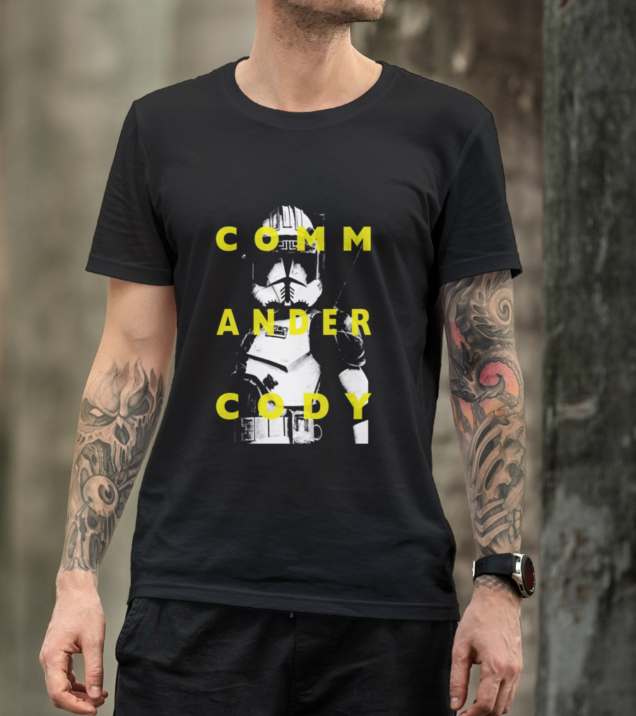 Commander Cody The Clone Wars Text Overlay T-Shirt