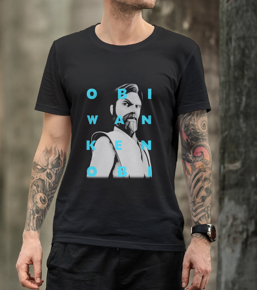 Obi Wan Kenobi Text Overlay The Clone Wars T-Shirt