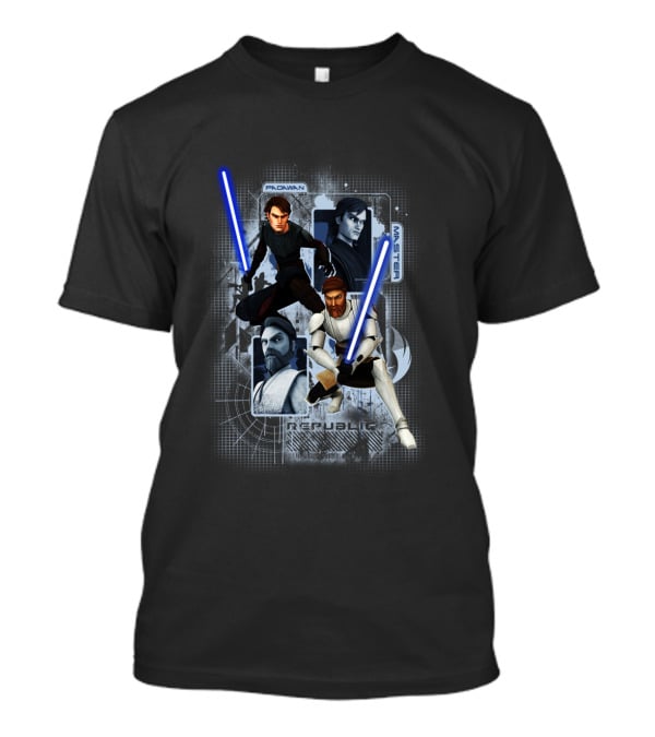 The Clone Wars Republic Padawan And Master Jedi Star Wars T-Shirt