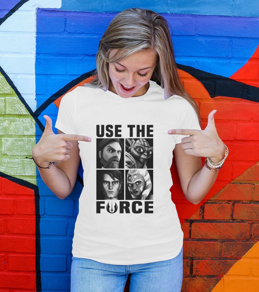 The Clone Wars Use The Force Jedi Characters T-Shirt