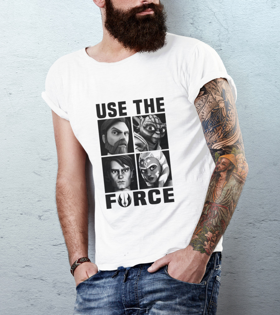 The Clone Wars Use The Force Jedi Characters T-Shirt