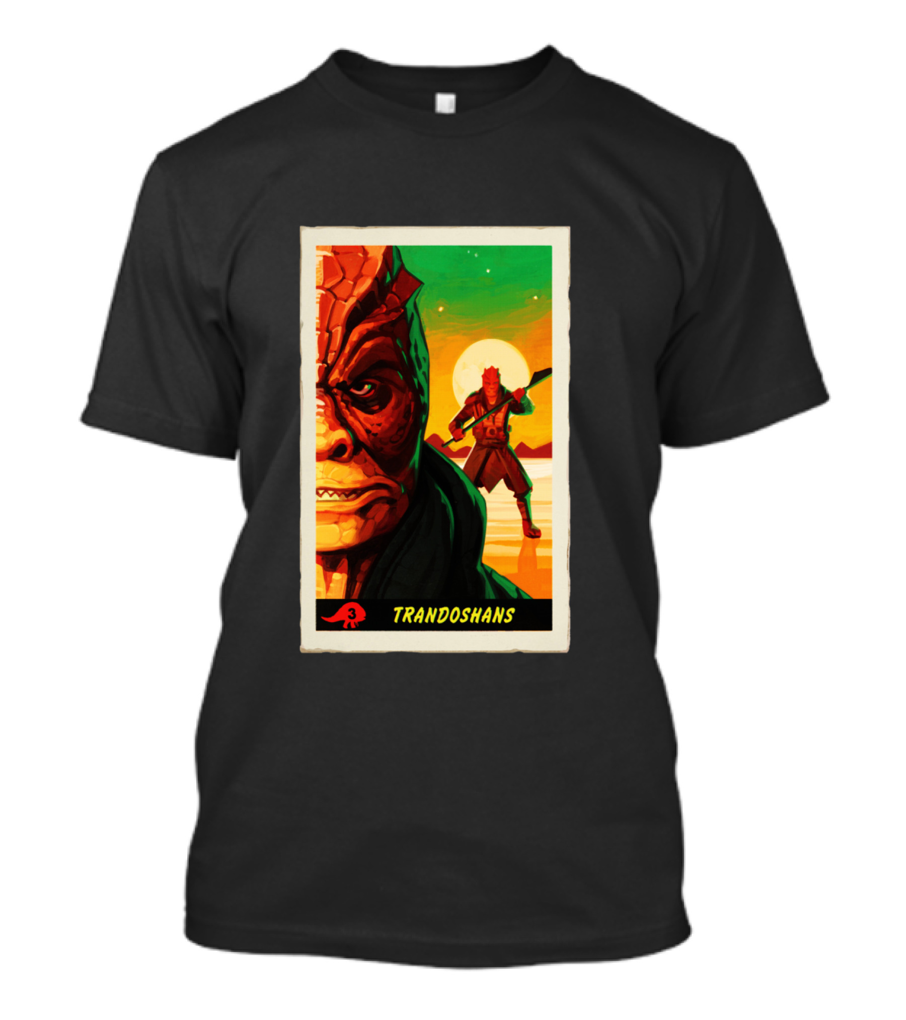 Trandoshans Mandalorian Trading Card Vintage T-Shirt