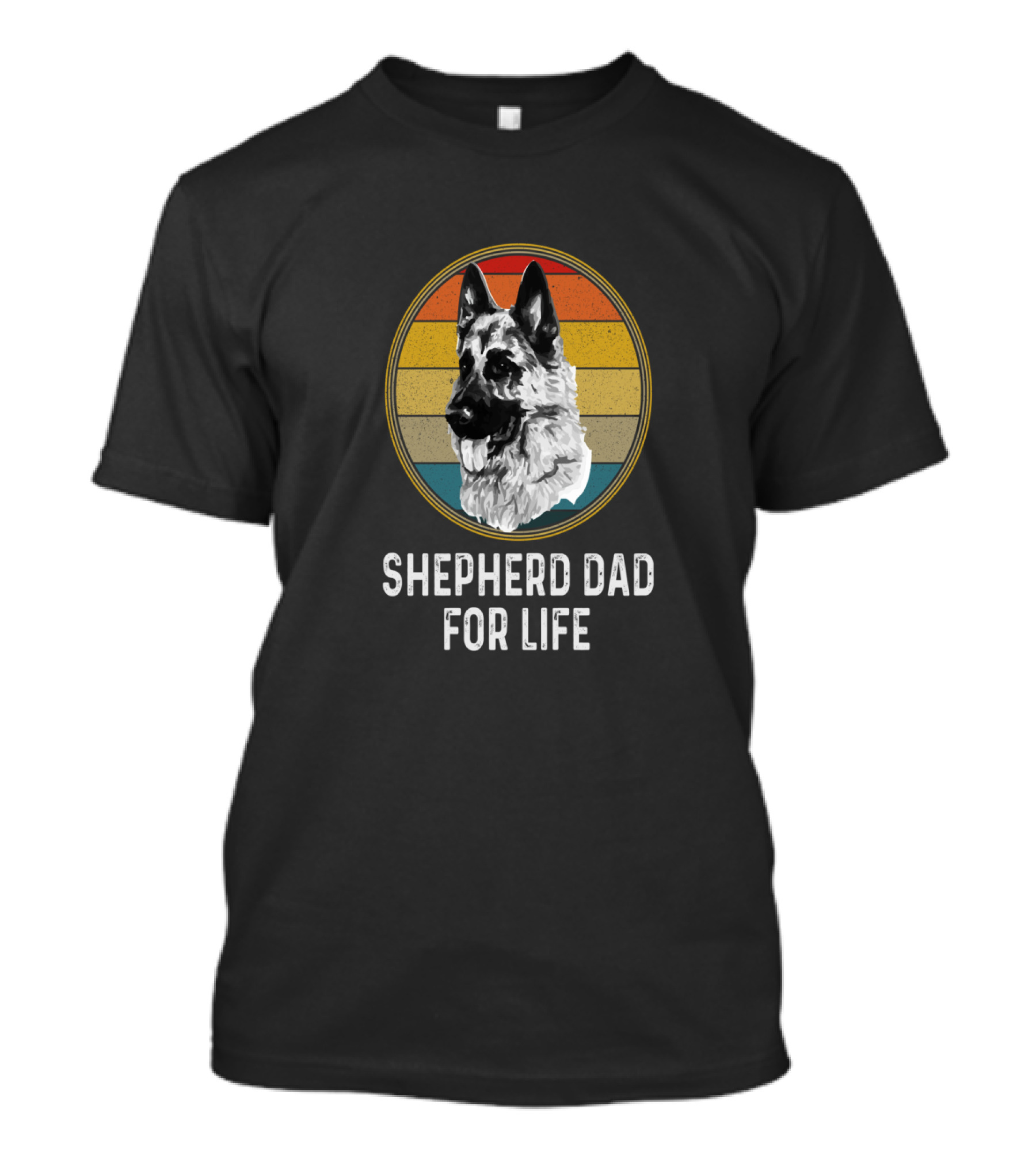 Shepherd Dad For Life German Shepherd Retro T-Shirt