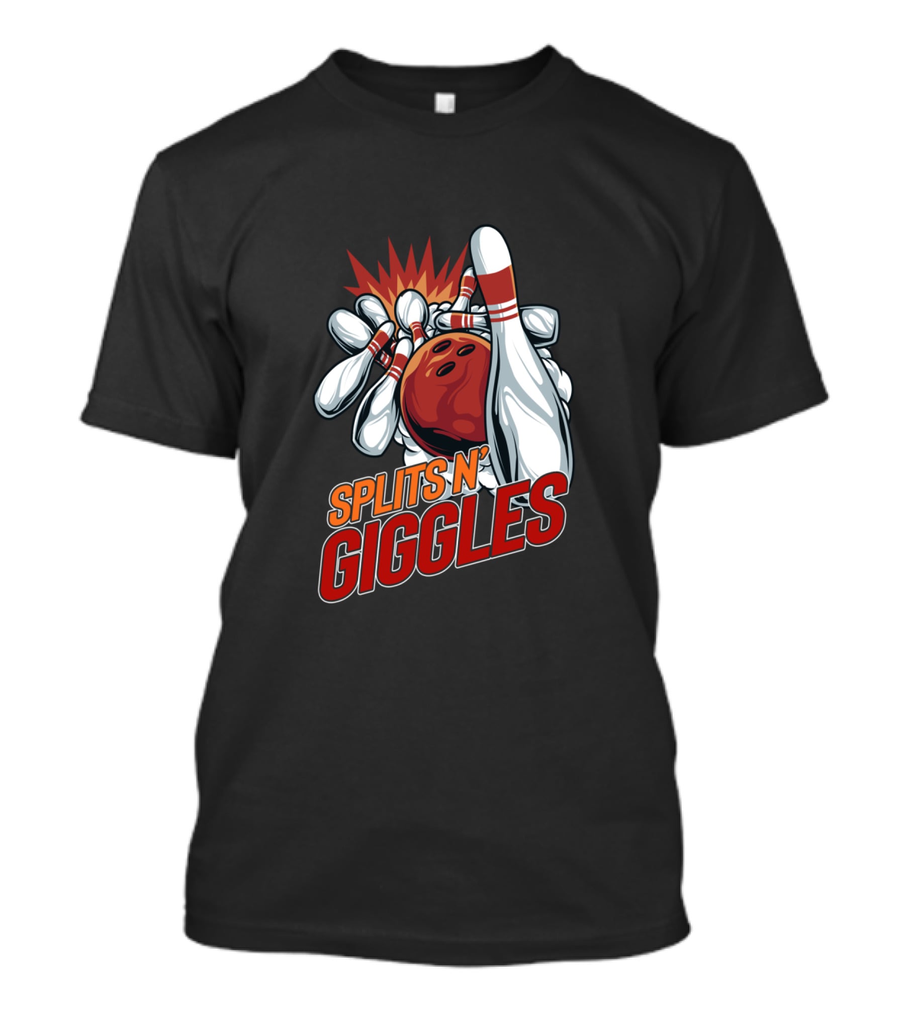 Splits N' Giggles Bowling Team Ladies Bowler T-Shirt