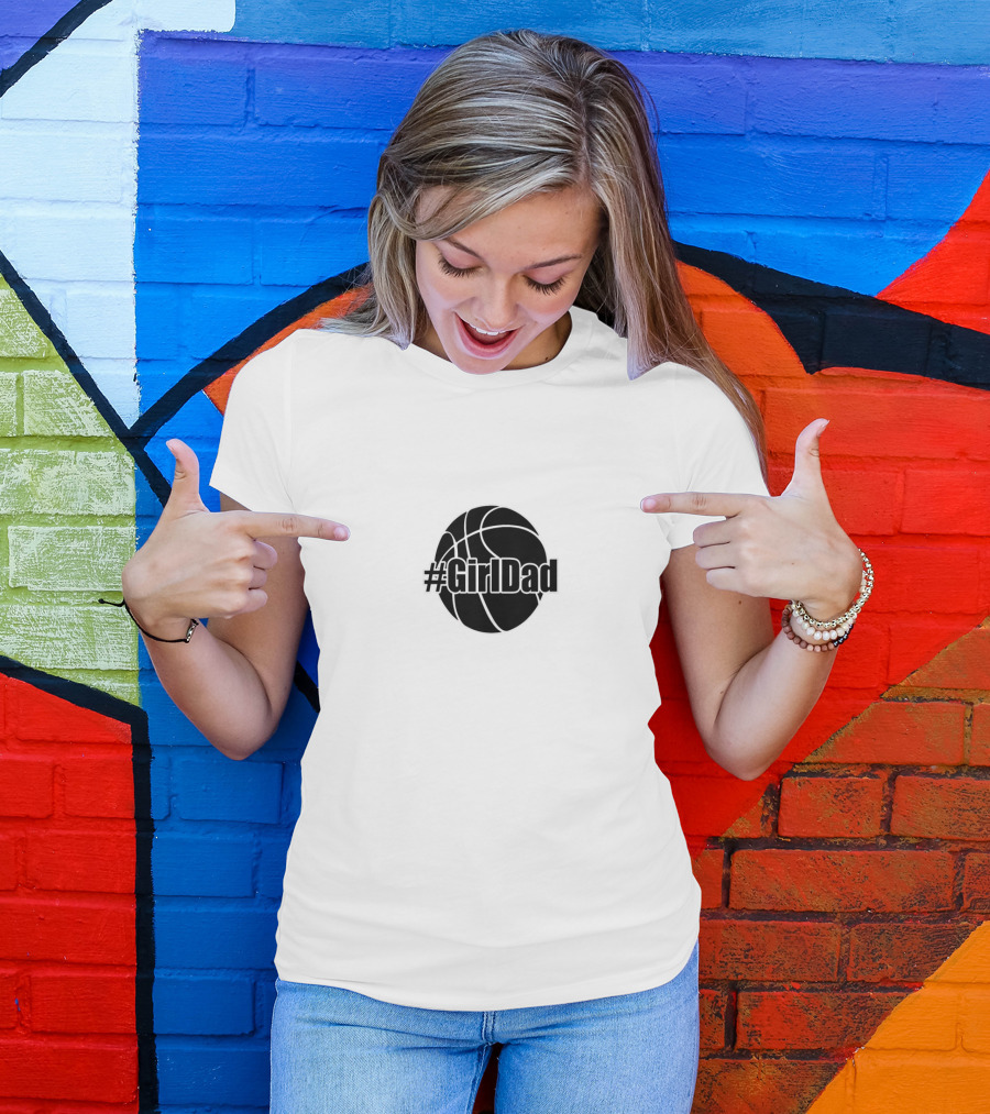 Mens #GirlDad Basketball T-Shirt