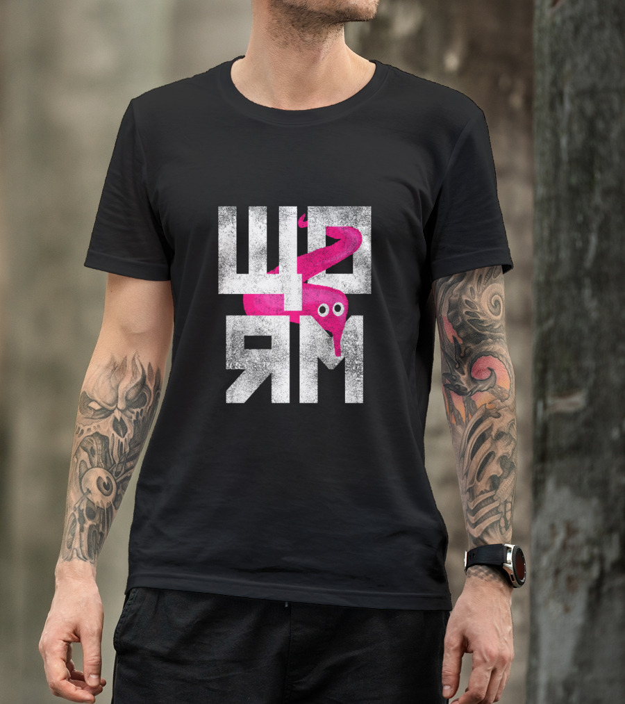 Pink Worm On A String Meme Style WORM T-Shirt