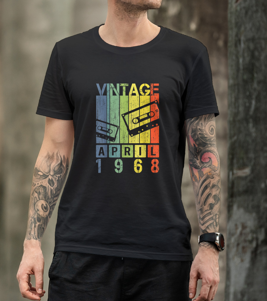 Vintage Mixtape April 1968 Cassette Retro T-Shirt