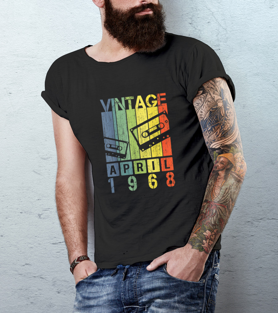 Vintage Mixtape April 1968 Cassette Retro T-Shirt