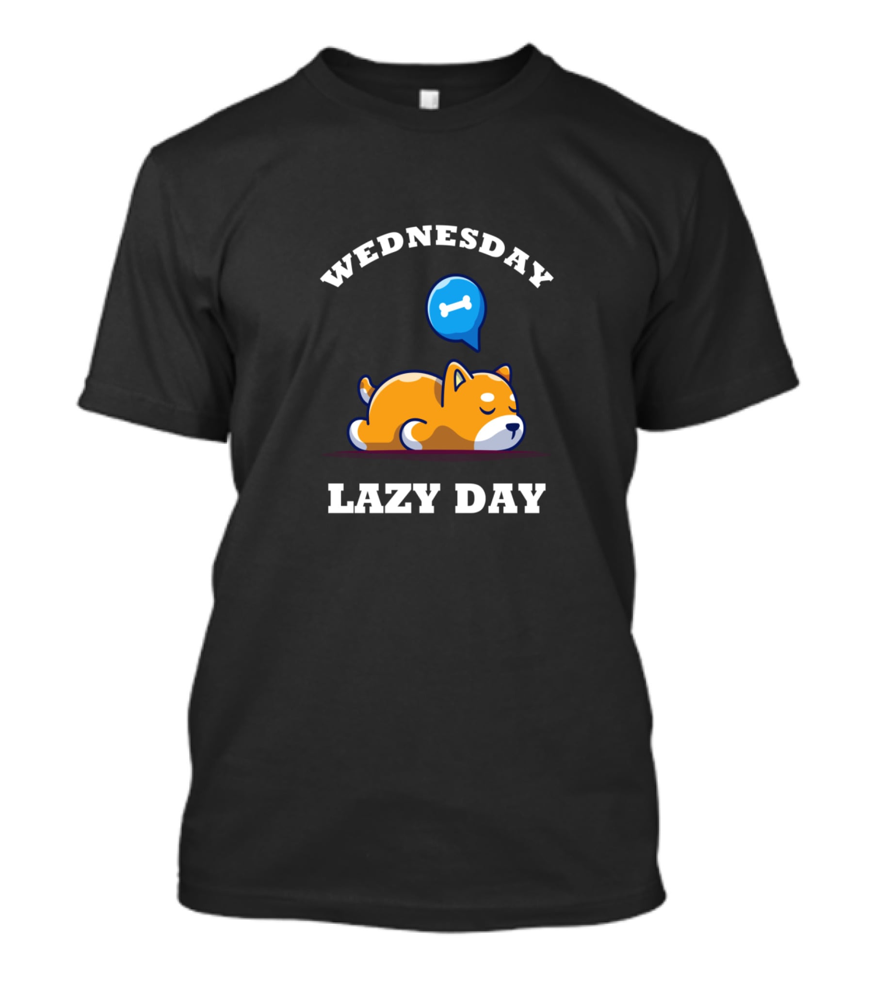 Wednesday Lazy Day Funny Dog Bone Dreaming T-Shirt