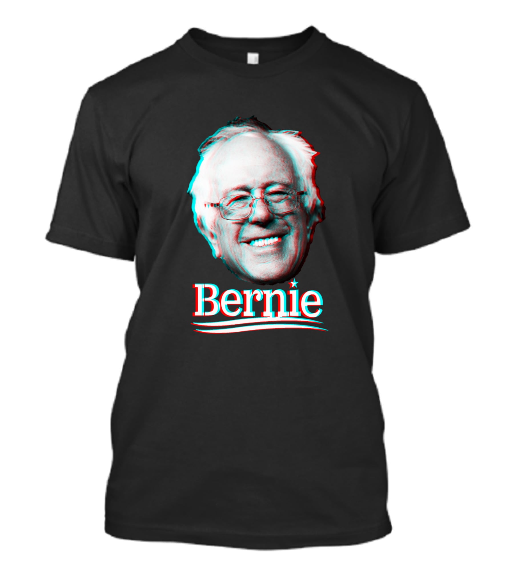 Bernie 3D Glasses Effect Smiling Face T-Shirt