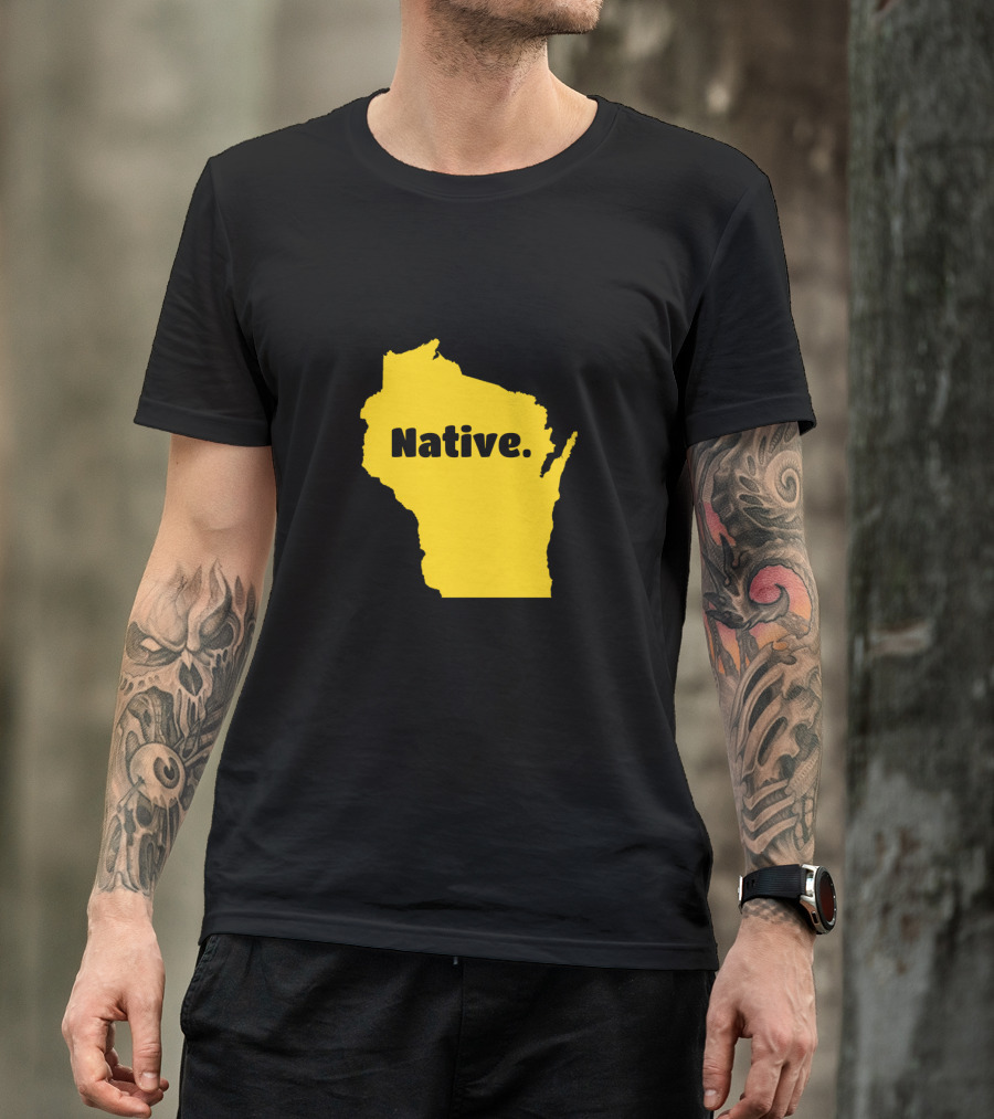 Wisconsin Native Born In Wisconsin Map T-Shirt