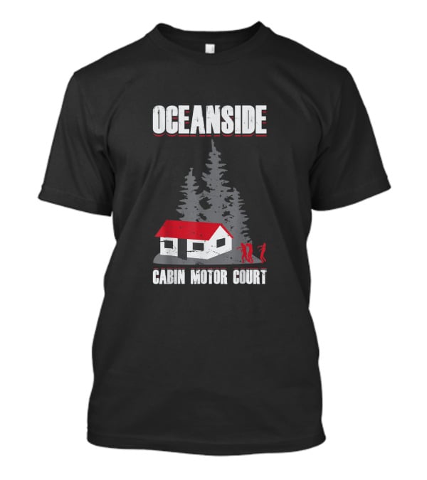 Oceanside Cabin Motor Court Walking Dead Forest Zombies Scene T-Shirt