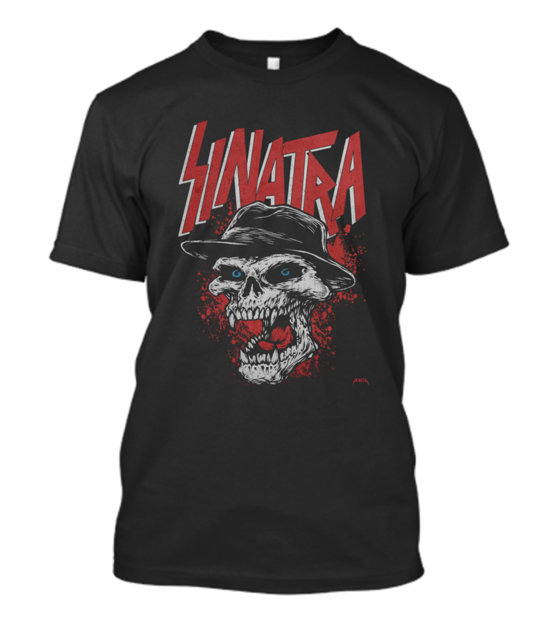 SINATRA Skull In Fedora Shooo Bee Doo Bee Doom T-Shirt