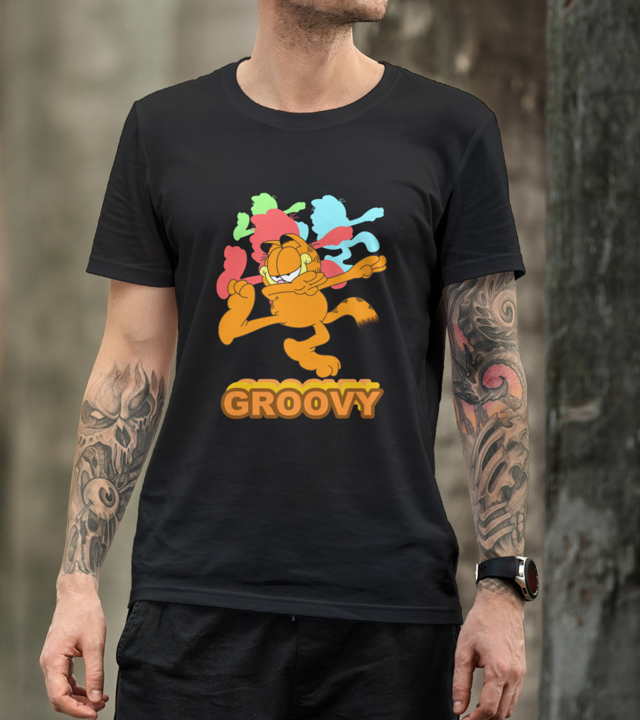 Garfield Groovy Vibe Retro Colors T-Shirt