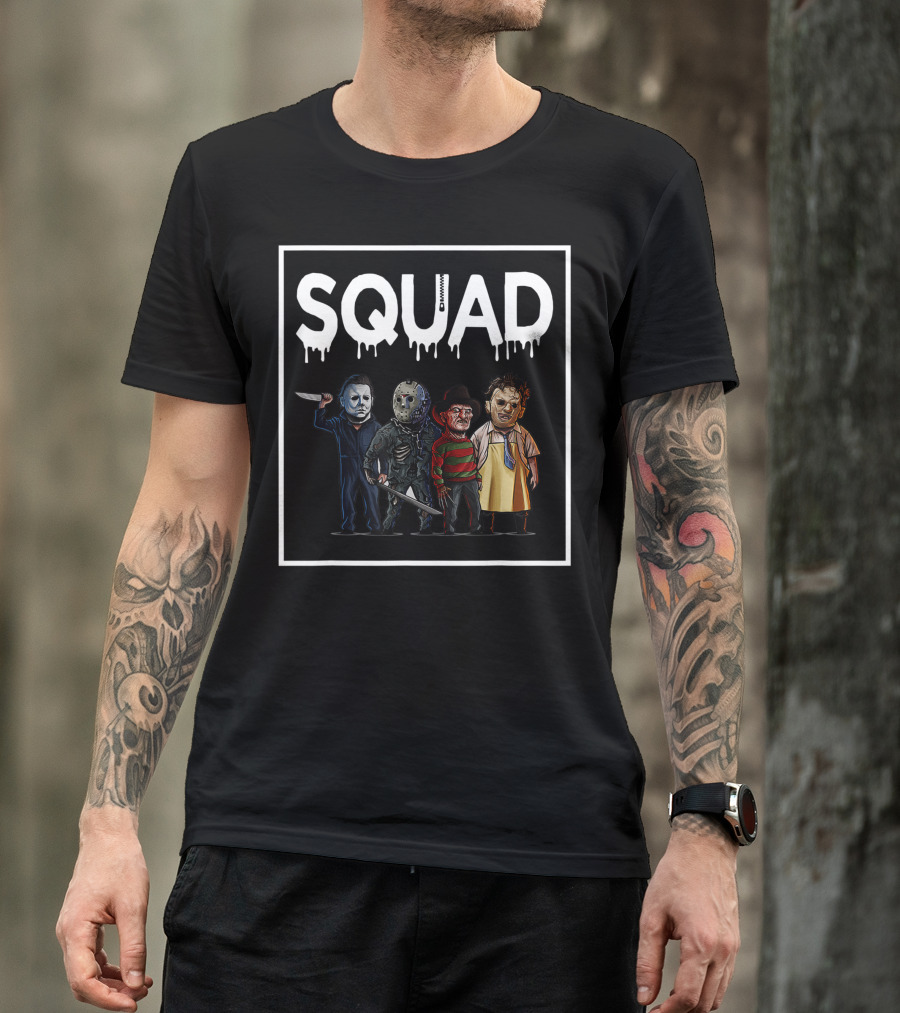 SQUAD Funny Halloween Costume Squad Horror T-Shirt