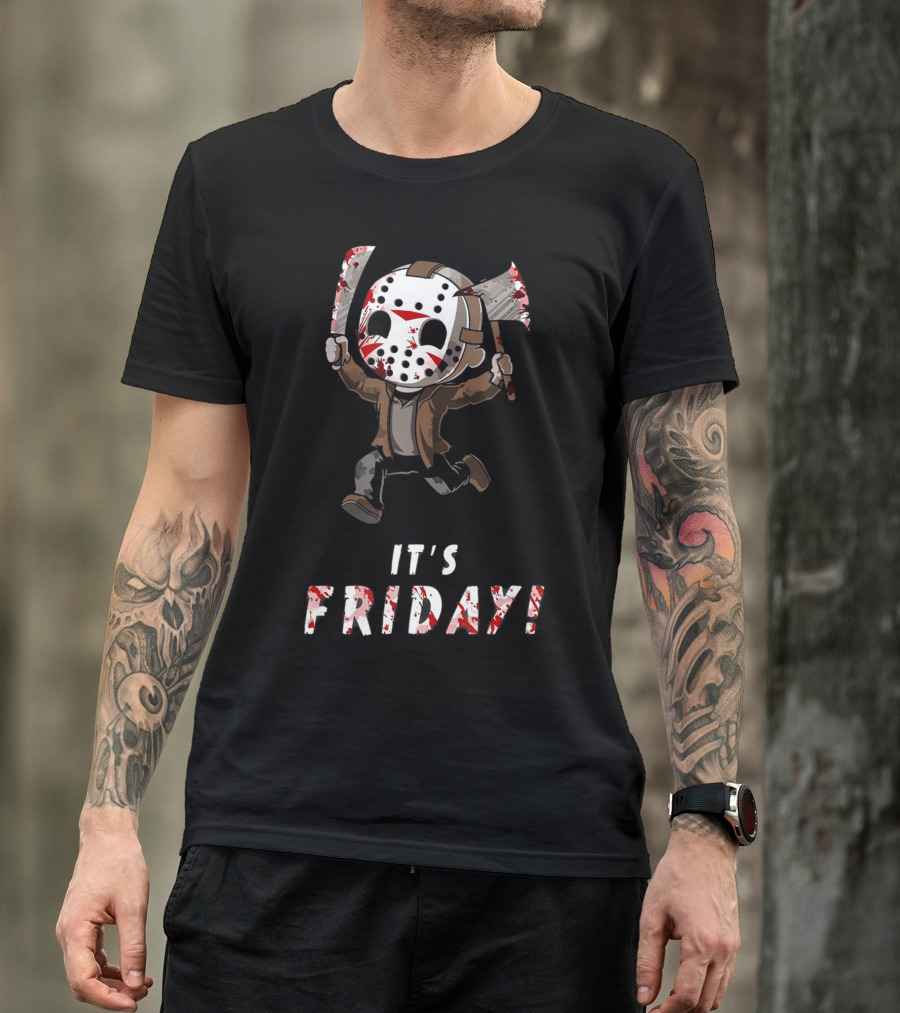 It's Friday Horror Movie Characters Spooky Friday T-Shirt