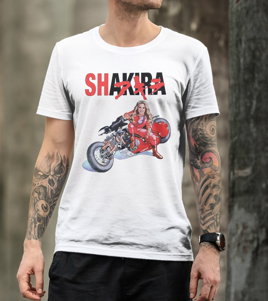 SHAKIRA Akira Anime Motorcycle Rider T-Shirt