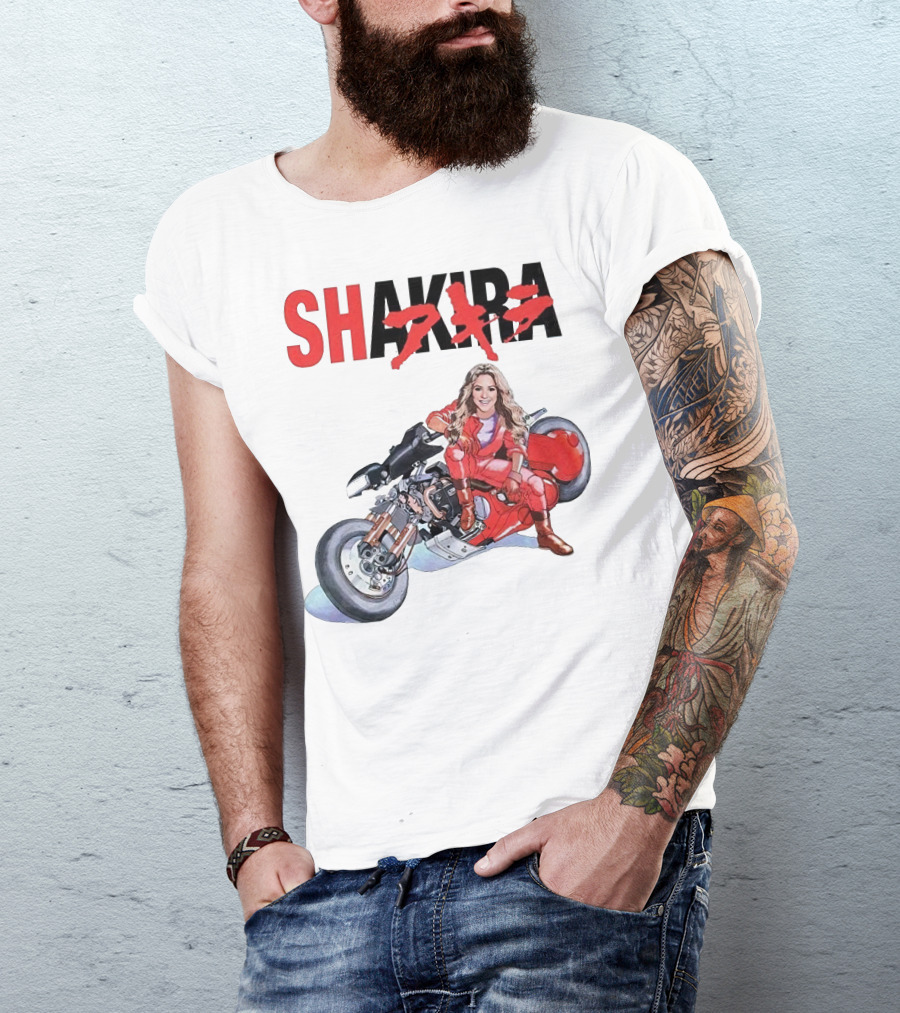 SHAKIRA Akira Anime Motorcycle Rider T-Shirt