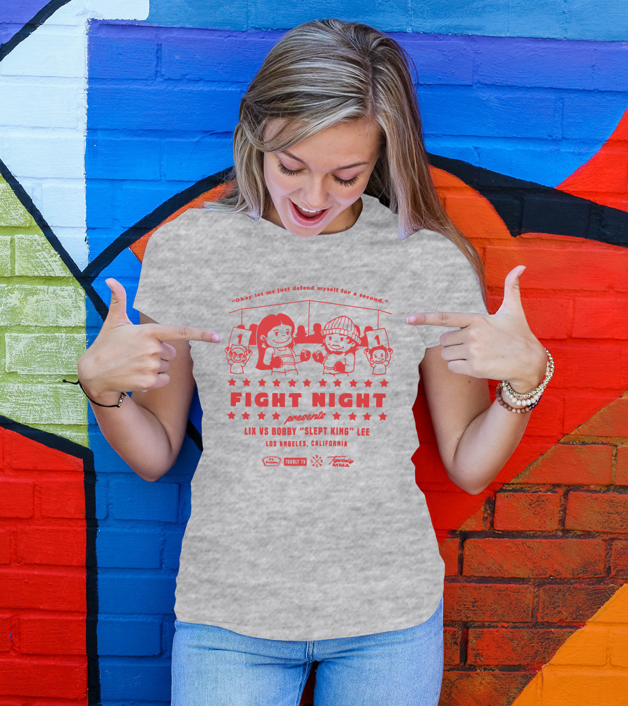 Tigerbelly TV Fight Night Presents Lix Vs Bobby Slept King Lee Los Angeles California T-Shirt