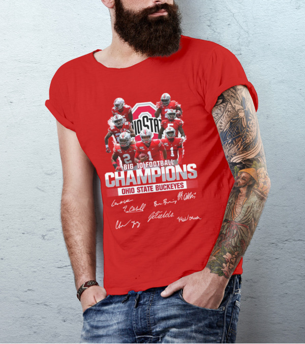 Big 10 Football Champions Ohio State Buckeyes T-Shirt
