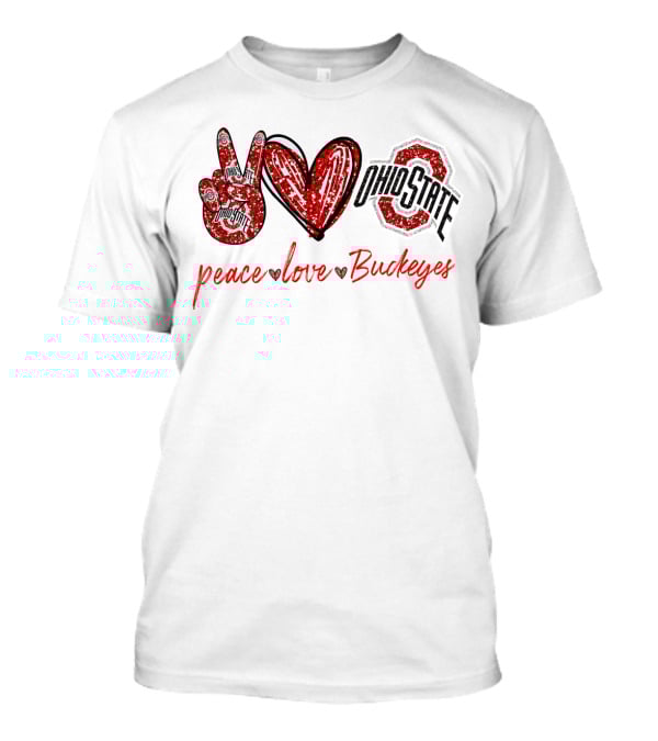 Peace Love Ohio State Buckeyes T-Shirt