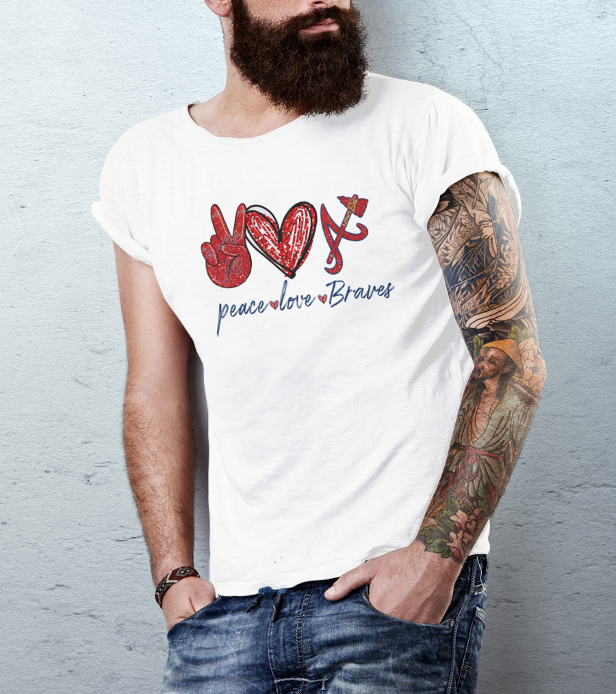 Peace Love Braves T-Shirt