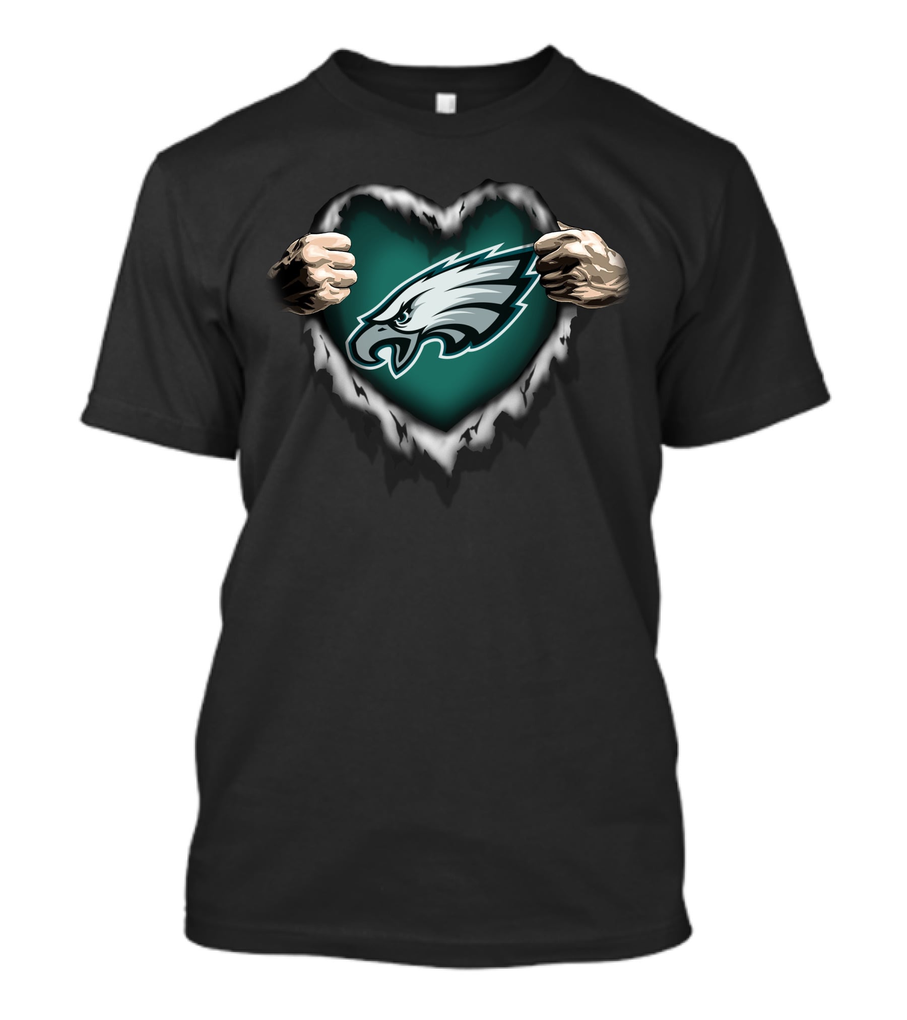 Philadelphia Eagles Heart Ripped Open T-Shirt