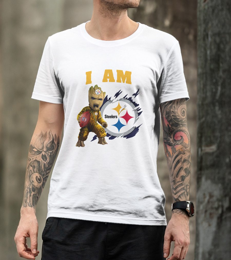 I Am Groot Steelers NFL Football Fan Gear T-Shirt