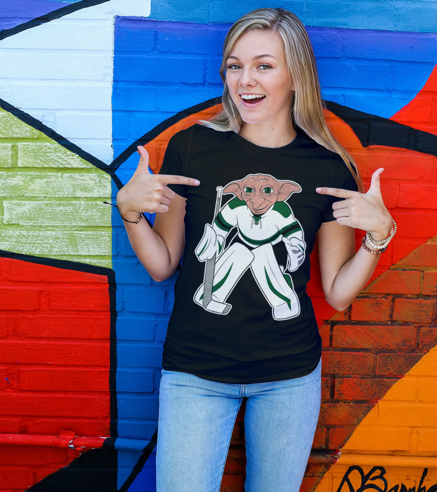 Spittin Chiclets D Goalie Hockey Creature Playing Goaltender T-Shirt