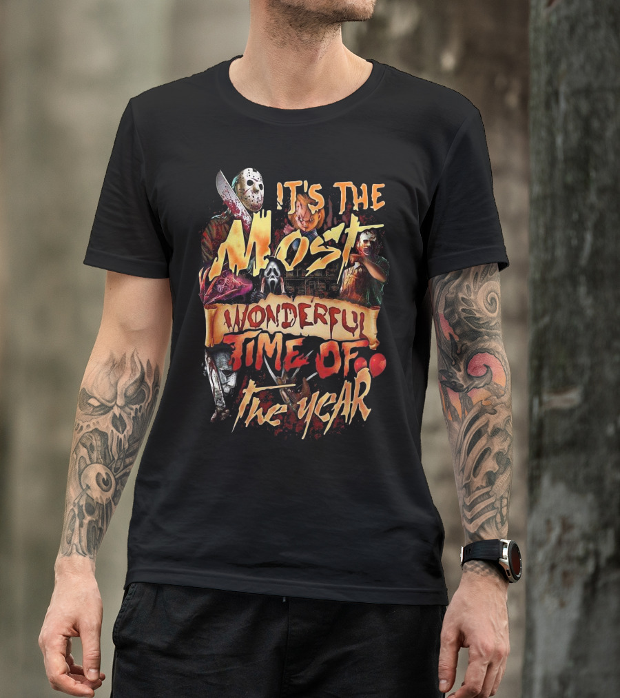 It's The Most Wonderful Time Of The Year Jason Voorhees Freddy Krueger Pennywise Ghostface Michael Myers T-Shirt