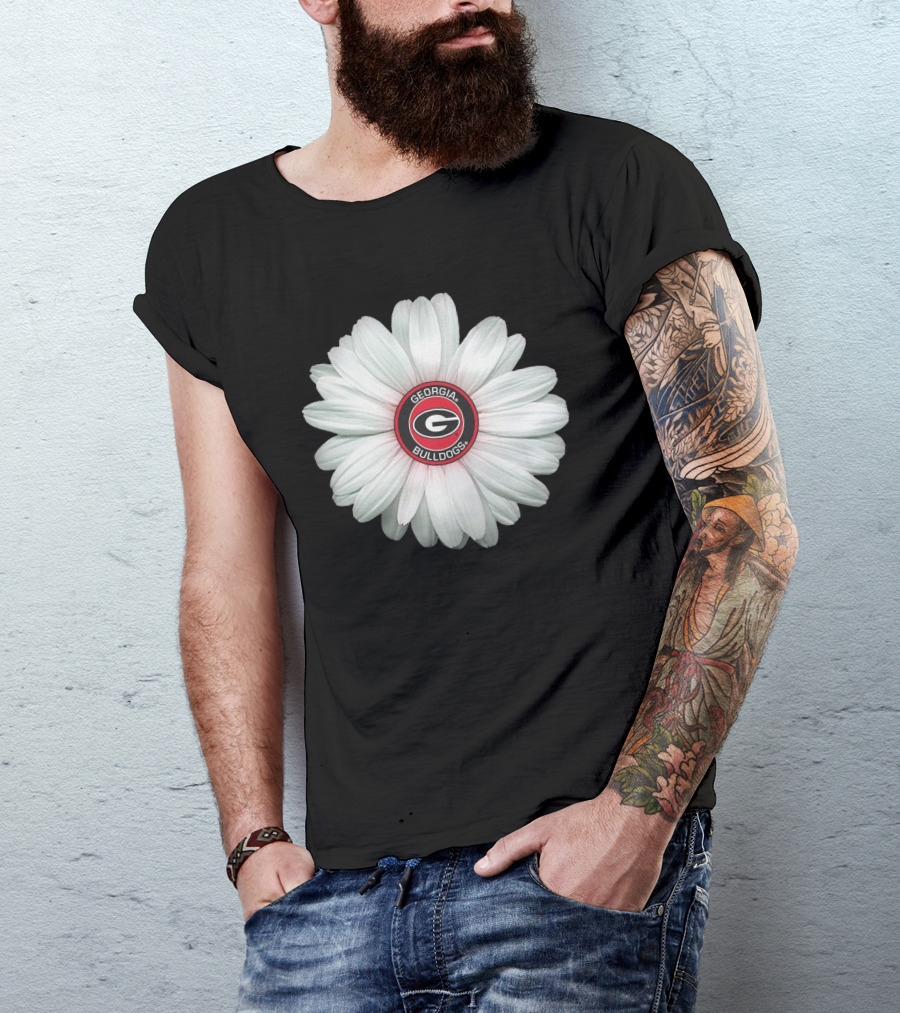 Georgia Bulldogs Daisy Flower T-Shirt