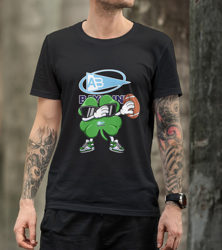 Aviron Bayonnais Bayonne AB Logo Football Clover Sunglasses T-Shirt