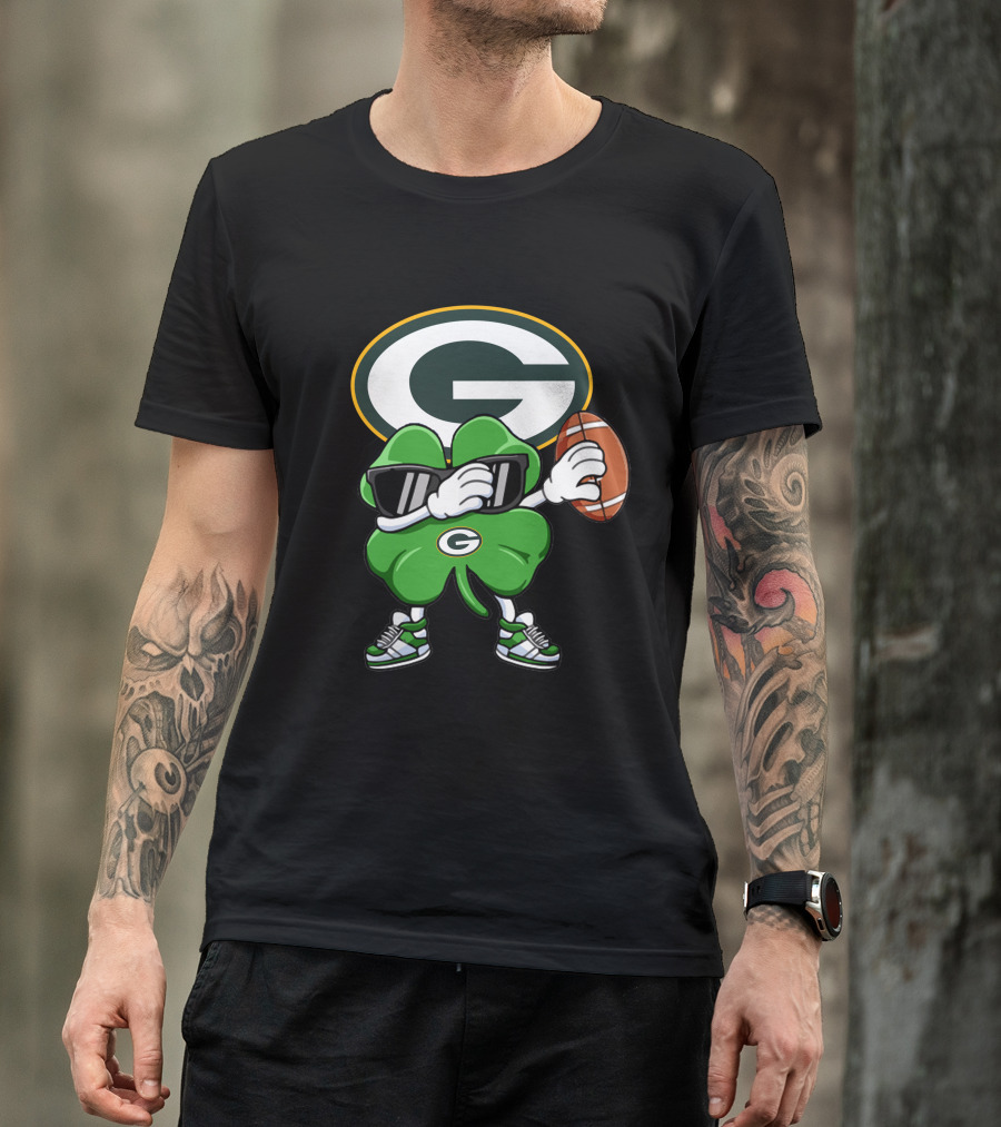 Green Bay Packers Shamrock Football Character T-Shirt