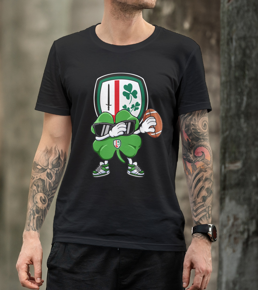 London Irish Shamrock Rugby Football Mascot T-Shirt